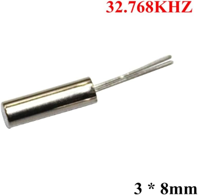 10Pcs Silver Clock Crystal (32768HZ) 32.768KHZ Crystal Oscillator Passive Components (3 * 8mm) - Image 2