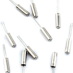 10Pcs Silver Clock Crystal (32768HZ) 32.768KHZ Crystal Oscillator Passive Components (3 * 8mm)