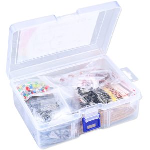 1400Pcs Basic Electronics Component Assortment Kit, Electrolytic Capacitor, Ceramic Capacitor, LED Diode, Common Diode, Resistor, Transistor Component for Arduino, Electronic DIY Project