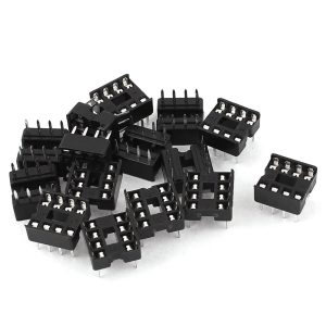 15080400ux1059 Solder Type Double Row 8PIN DIP Integrated Circuit IC Sockets Connector 15 Pieces