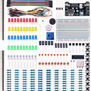 Electronic Fun Kit Bundle with Breadboard Cable Resistor, Capacitor, LED, Potentiometer total 235 Items for Arduino