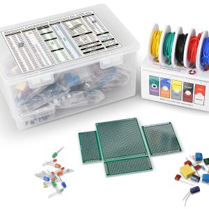 Components Assortment Kit, Grab Bag, IC, Opamp,Resistors, Polyester Capacitors, LED, PCB, Diodes, Transistors, 2200 pcs