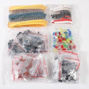 1400PCS Basic Electronics Component Assortment Kit Resistors Transistor Component Ceramic Capacitor Electrolytic Capacitor LED Diode,Common Diodes for Arduino DIY Projects